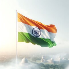 Indian National Flag. Independence day concept