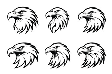 eagle head lineart vector logo of an eagle, eagle logo, lineart logo, vector logo, head logo, symbol