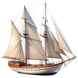 sailboat on transparent background