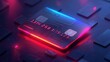 © MelodyStock - 2D illustration of a credit card icon, showcasing a sleek and modern design with subtle gradients and crisp edges, representing electronic payments and financial transactions, ideal for fintech