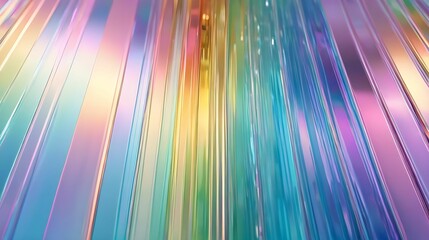 Wall Mural - abstract prism light rainbow reflection background with vibrant holographic pastel colors, creating stunning and dreamy visual effect, digital art, fashion design, shiny flare glossy texture