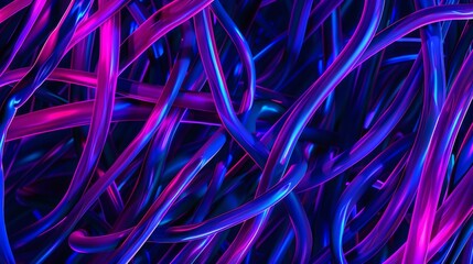 Wall Mural - arcane style paint, neon, Intersecting violet lines 