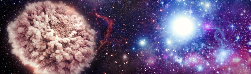 Wall Mural - abstract space background. Night sky with stars and nebula. Elements of this image furnished by NASA