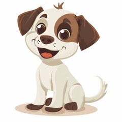 Poster - Cute Cartoon Puppy Illustration for Kids' Birthday Cards and Decorations