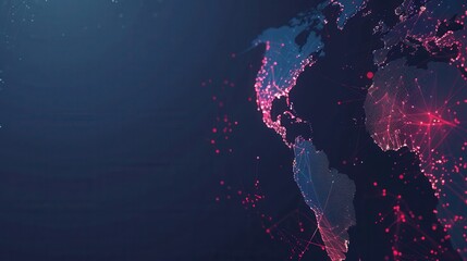 Poster - A clean and minimalist illustration of a globe, showcasing all continents connected by lines. This design is ideal for travel agencies and global travel companies. Generative AI