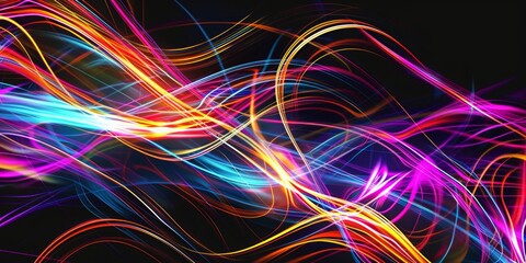 Wall Mural - colorful gradient geometric speed line abstract technology background, Bright color.