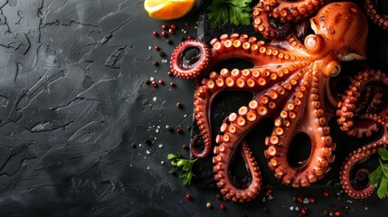 Wall Mural - Octopus in a plate
