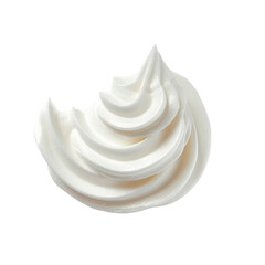 Wall Mural - a close-up of whipped cream, isolated background.