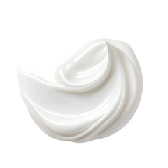 Wall Mural - a close-up of a white creamy texture on an isolated background, with smooth and soft swirls.