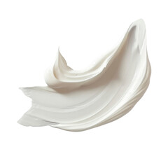 Wall Mural - a swirl of white cream on an isolated background.