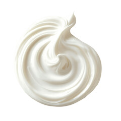 Wall Mural - a white, swirl of whipped cream, smooth texture, isolated on an isolated background.