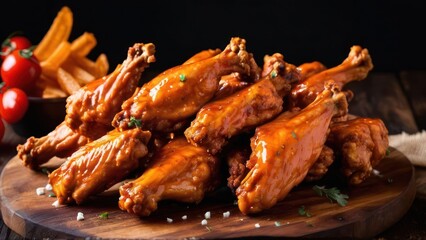 Wall Mural - Savor the Aroma, Honey Mustard Glazed Barbecue Chicken Wings