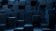 © paisorn - database migration, 3d blocks, abstract render, dark navy, dark blue