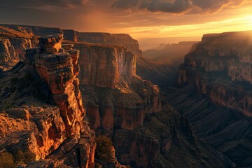 Wall Mural - Grand Canyon Sunset Overlook