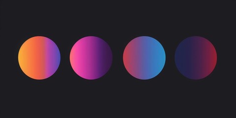 featureless perfectly smooth gradient across the entire image, smooth texture, image, color dark black - purple, left quadrant, magenta, quadrant, orange circle shape, quadrant, blue