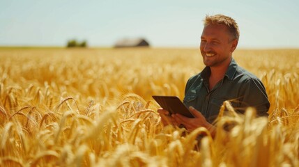 Poster - The farmer with tablet