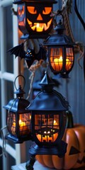 Wall Mural - Assorted Candle Lanterns for Halloween Atmosphere