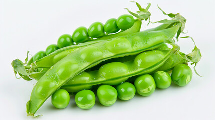 Wall Mural - Freshly Blanched Green Peas, Cooking Process and Culinary Preparation Stock Photo