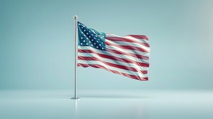 A patriotic Independence Day background featuring the national flag waving proudly against a clear blue sky, symbolizing freedom and unity.