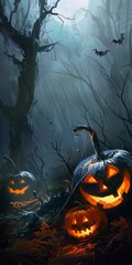 Wall Mural - Dark and Mysterious Halloween Abstract Design