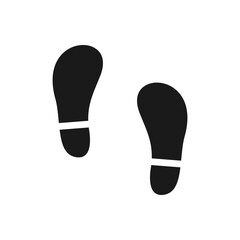 Footprint icon. vector illustration. color editable
