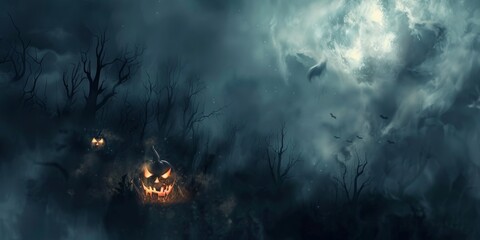 Wall Mural - Mysterious Halloween Texture Background