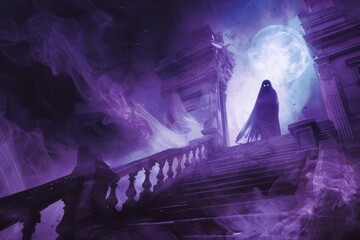 Poster - Phantom Halloween Night Hauntings Conceptual Background