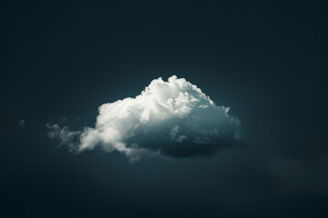 Wall Mural - A large cloud in the sky with a dark background