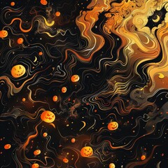 Wall Mural - Dark and Mysterious Halloween Abstract Design