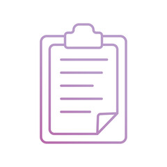 clipboard icon with white background vector stock illustration