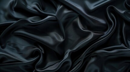 Black Folded Fabric Background