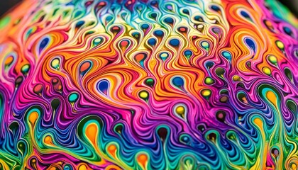 Wall Mural - trippy psychedelic texture colorful