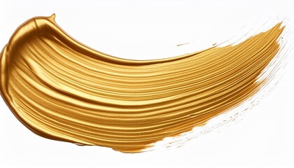 Wall Mural - gold brush stroke paint isolated