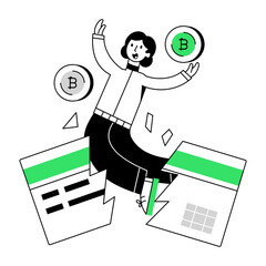 Canvas Print - A customizable linear mini illustration of payment error 


