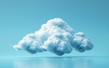 3d render of cloud computing icons, technology for scalable resources, isolated on a solid backgroun