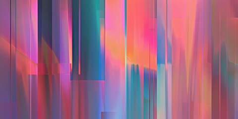 Wall Mural - Uniform minimalist generative art, holographic, solid glitch, gradient, iridescence, thermal, opalescence