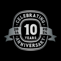 Wall Mural - 10th Anniversary Celebration Logo Design Template. 10th Anniversary Vector and Illustration.