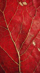 Wall Mural - Red background with golden cracks, textured and layered, rendered