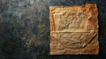 Canvas Print - Aged soiled worn envelope against dark backdrop