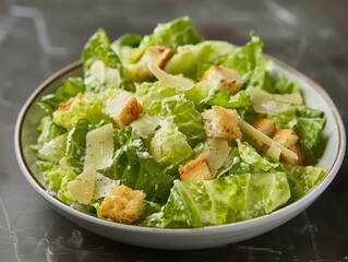 Fresh Caesar Salad on a Plate Generative AI