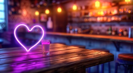 Canvas Print - heart in the bar