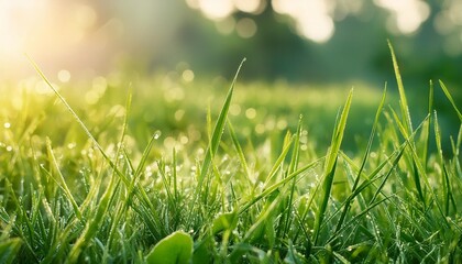 Wall Mural - grass in the morning