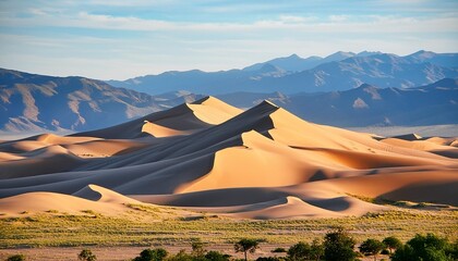 Canvas Print - view of nice sands dunes at sands dunes national park