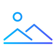 Wall Mural - mountain gradient icon