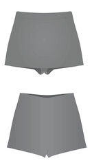 Wall Mural - Grey mini shorts-skirt. vector illustration