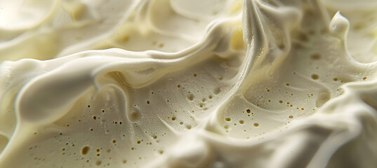 Wall Mural - Close-up of fast food frozen custard showcasing detailed textures of the smooth and creamy custard