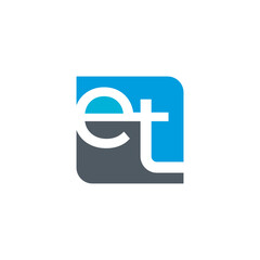 Wall Mural - Letter ET technology logo design vector