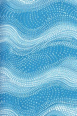 Vibrant Aboriginal Art on Fluorescent Background Generative AI