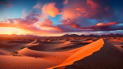 Wall Mural - Sunset over the sand dunes in Death Valley National Park, California