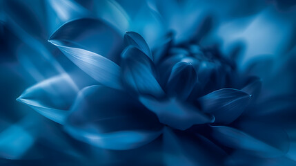 Aufkleber - Abstract blurred dark blue flower  abstract background : Generative AI